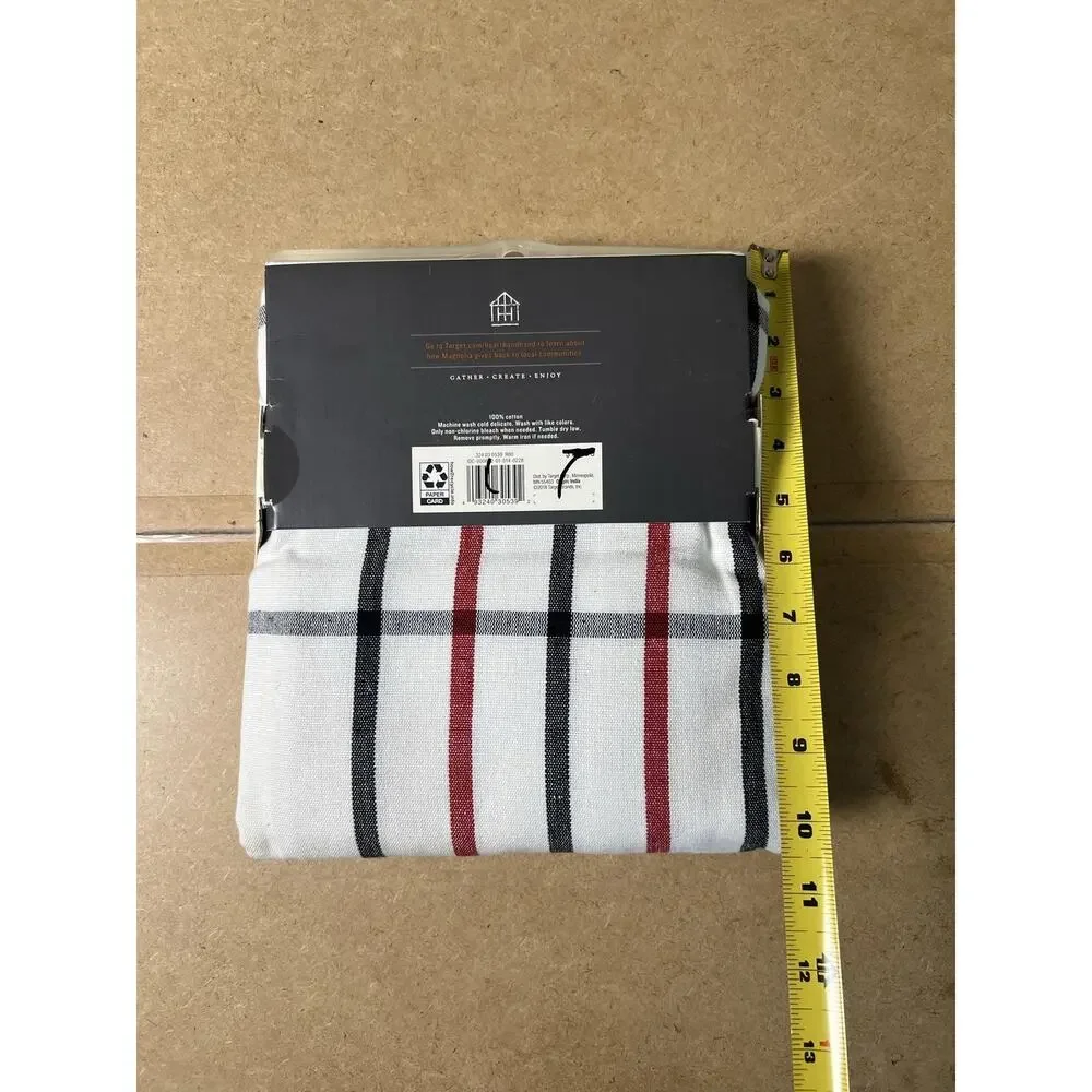 Hearth & Hand With Magnolia Throw White Non-Standard 100% Cotton Plaid Farmhouse
